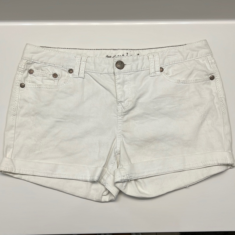 White Denim Shorts